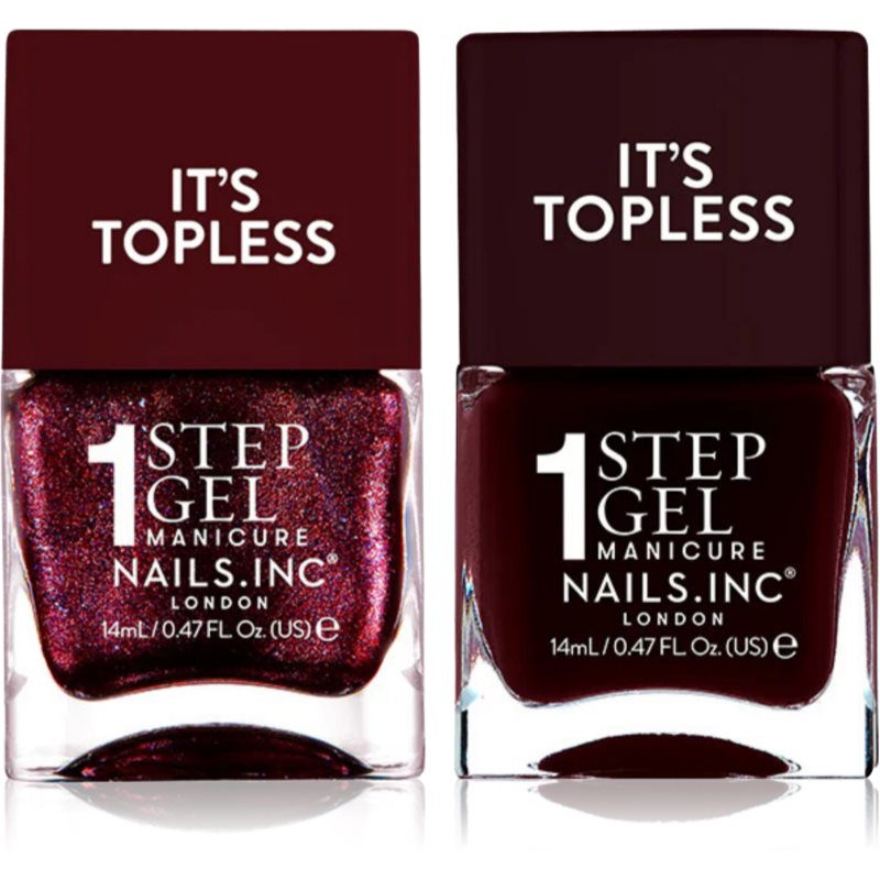 Nails Inc. It’s Topless Cherry Noir Set mit Nagellacken