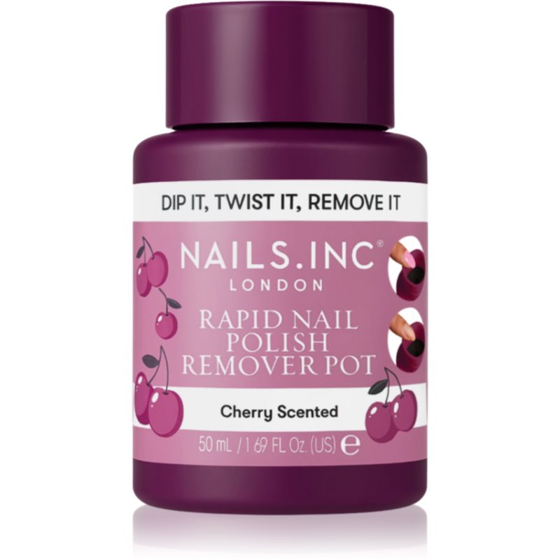 Nails Inc. Rapid Nail Polish Remover Pot Cherry Scented quitaesmalte de uñas 50 ml
