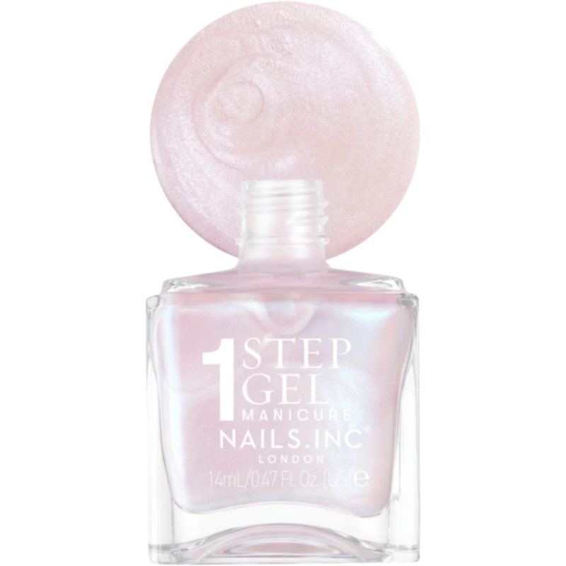 Nails Inc. It’s Topless gélový lak na nechty pre dlhotrvajúci efekt odtieň Kat Baby Pink Iridescent 14 ml (obrázok 3)