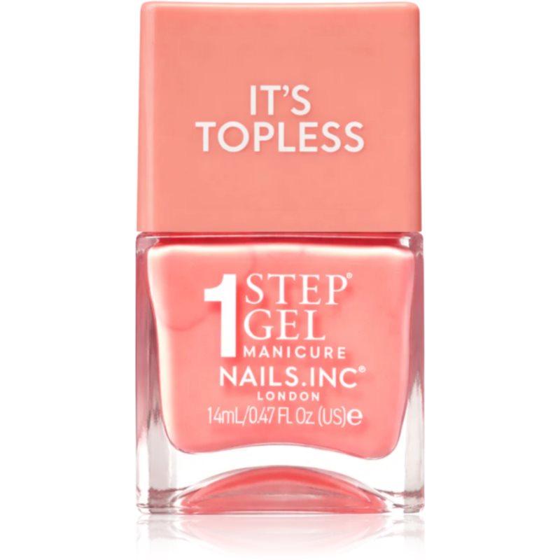 Nails Inc. It’s Topless gélový lak na nechty pre dlhotrvajúci efekt odtieň Paloma Peach Creme 14 ml