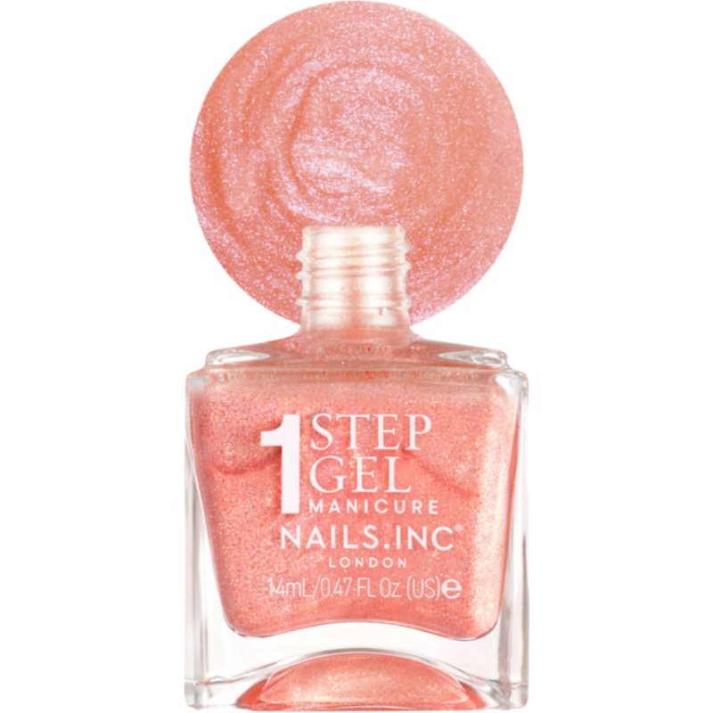 Nails Inc. It’s Topless gélový lak na nechty pre dlhotrvajúci efekt odtieň Millie Peach Iridescent 14 ml (obrázok 4)
