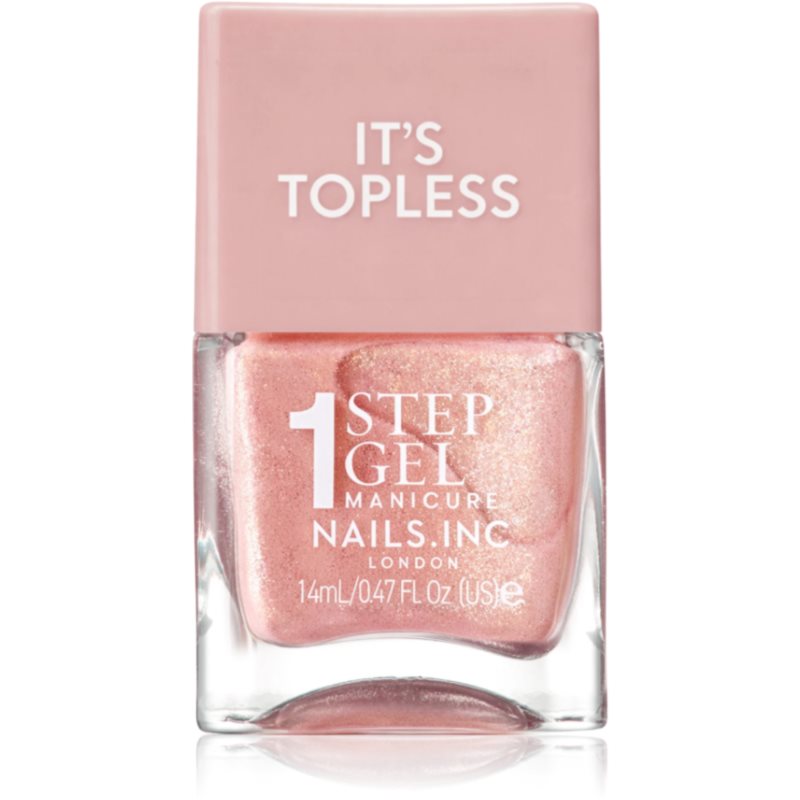 Nails Inc. It’s Topless esmalte de uñas en gel con efecto de larga duración tono Remi Nude Shimmer 14 ml