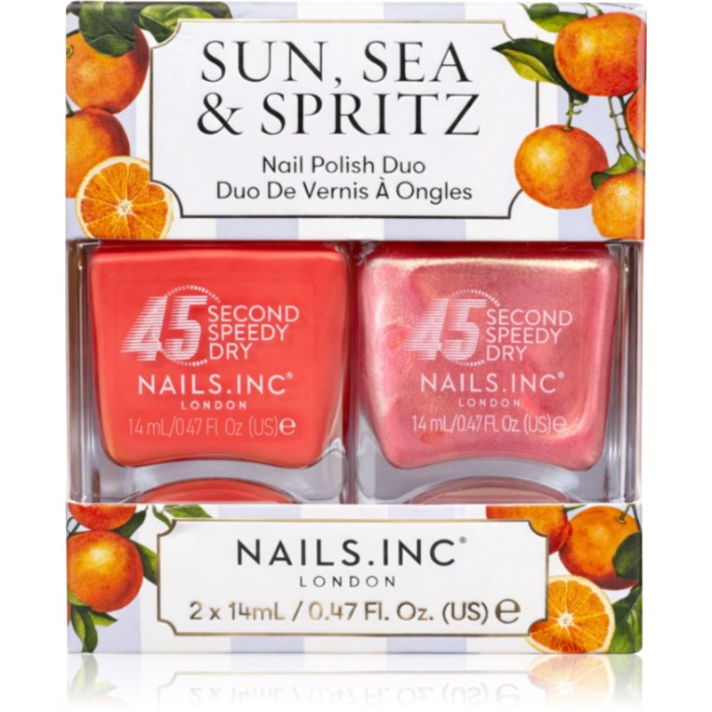 Nails Inc. 45 Second Speedy Gloss esmalte de uñas paquete doble tono 2x14 ml