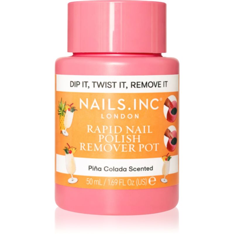 Nails Inc. Rapid Nail Polish Remover Pot Pina Colada Scented quitaesmalte de uñas 50 ml