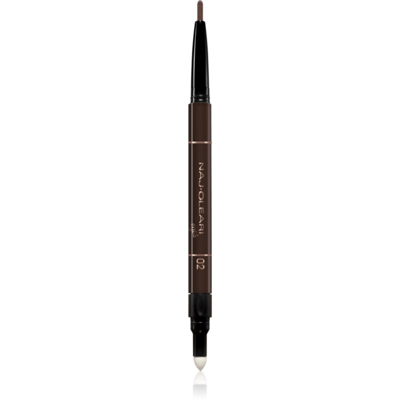 Naj Oleari 3 in 1 Perfect Brow ceruzka a gél na obočie obojstranný 02 Brown 0.15 g