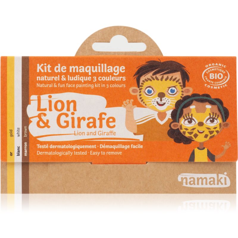Namaki Color Face Painting Kit Lion & Giraffe set za otroke 1 kos