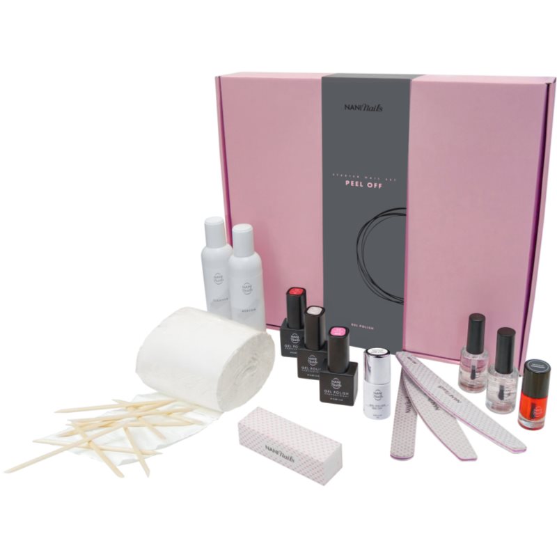 NaniNails Peel Off dárková sada na nehty pro ženy