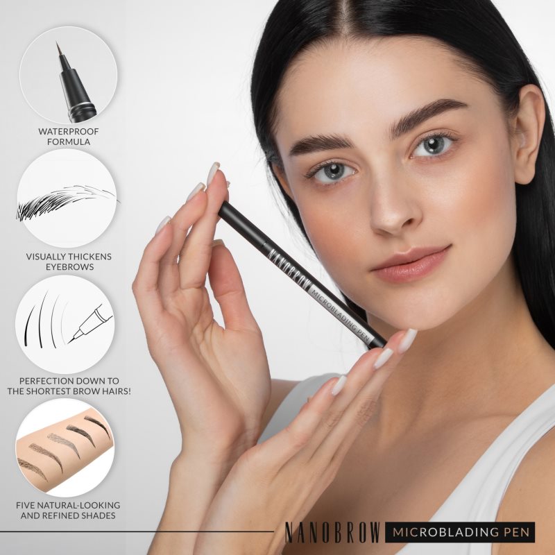 Nanobrow Microblading Pen Eye-liner Waterproof Très Précis Sourcils Teinte Espresso 1 Ml