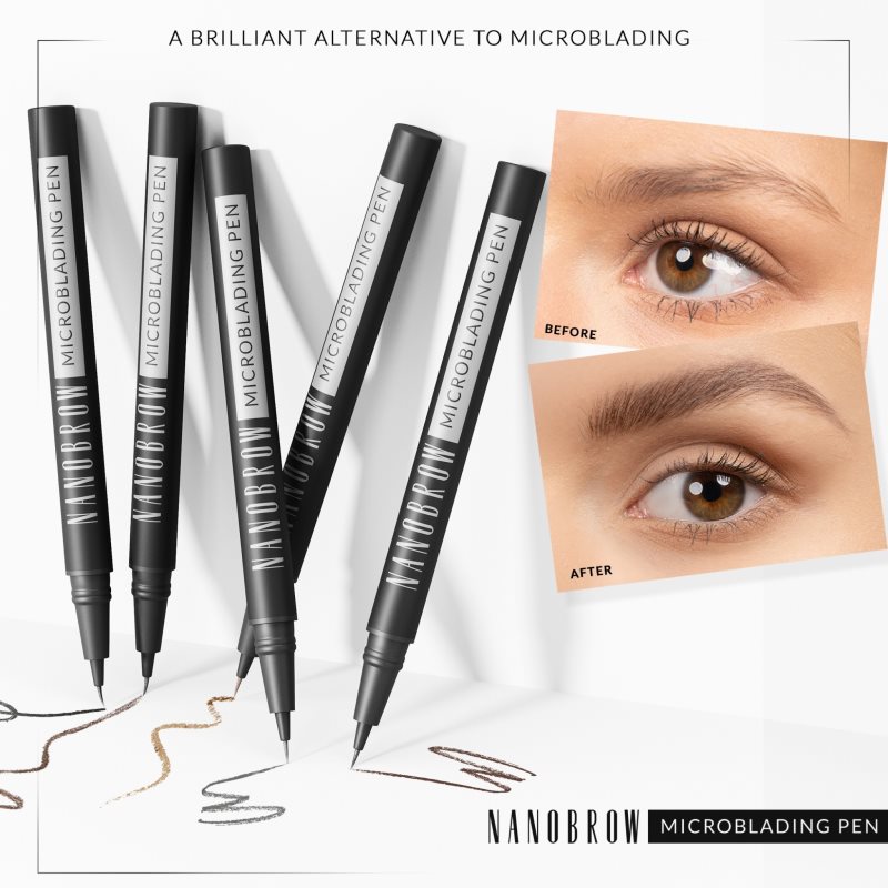 Nanobrow Microblading Pen Eye-liner Waterproof Très Précis Sourcils Teinte Espresso 1 Ml