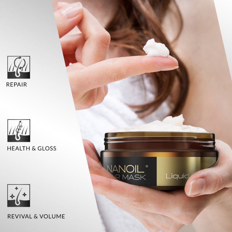 Nanoil Liquid Silk selymes regeneráló ápolás hajra 300 ml termék 2. képe