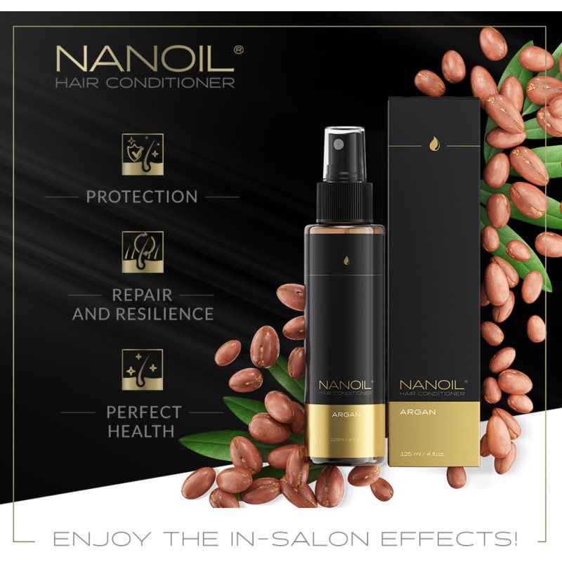 Nanoil Argan öblítés nem igénylő tápláló kondicionáló Argán olajjal 125 ml termék 2. képe