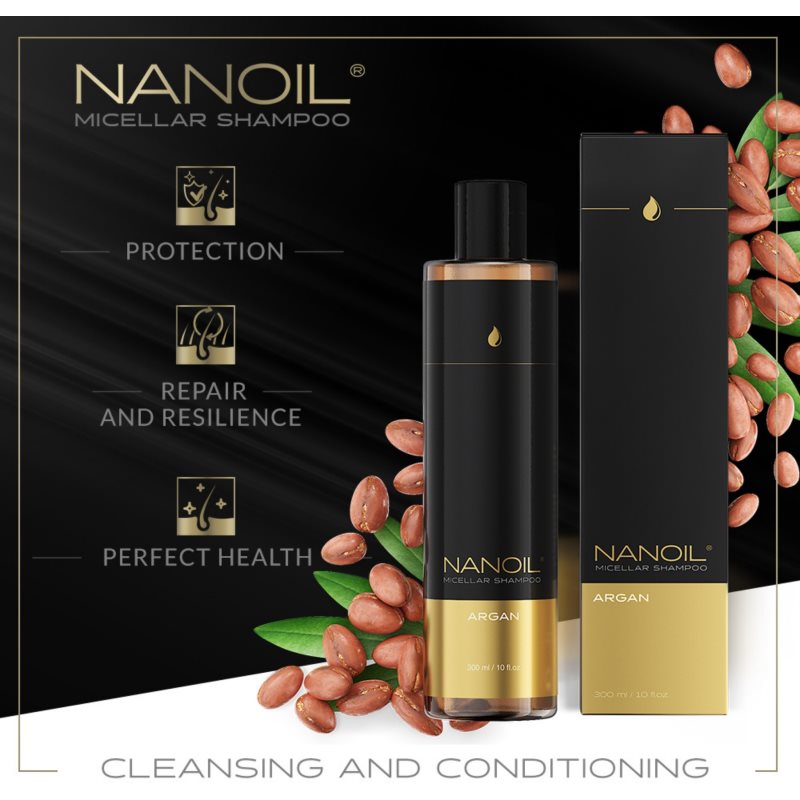 Nanoil Argan micellás sampon Argán olajjal 300 ml termék 2. képe