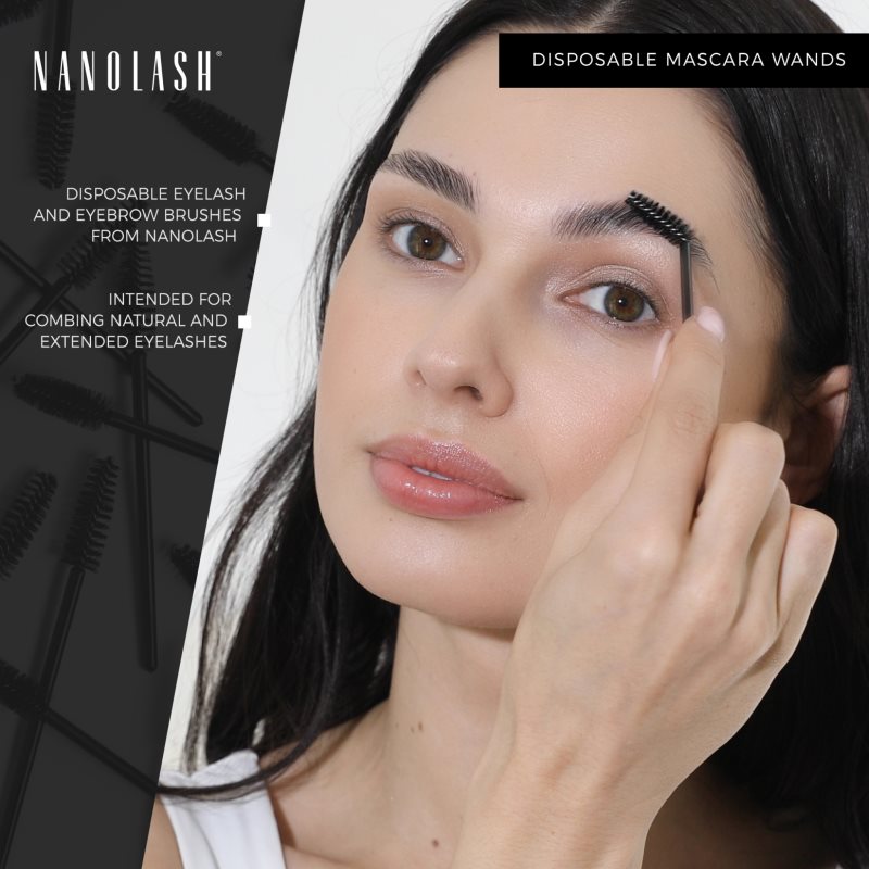 Nanolash Disposable Mascara Wands щіточка для вій та брів 50 кс