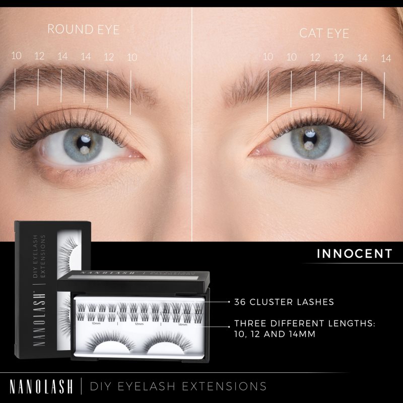 Nanolash DIY Starter Kit Coffret D'extensions De Cils à Domicile Innocent