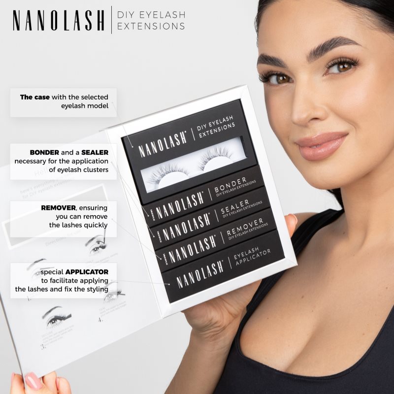 Nanolash DIY Starter Kit Coffret D'extensions De Cils à Domicile Innocent