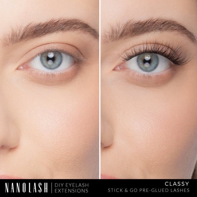 Nanolash DIY Eyelash Extensions sada na domáce predĺženie rias Classy 36 ks