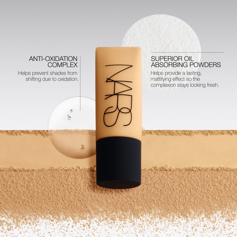 NARS SOFT MATTE Complete Foundation тональний крем з матуючим ефектом відтінок VALLAURIS 45 мл