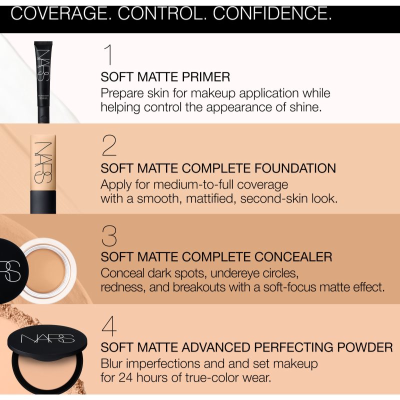 NARS SOFT MATTE Complete Foundation тональний крем з матуючим ефектом відтінок VALLAURIS 45 мл