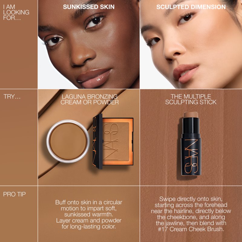 NARS The Multiple Bronzing & Sculpting Stick krémový bronzer v tyčinke odtieň LAGUNA 8 g (obrázok 6)