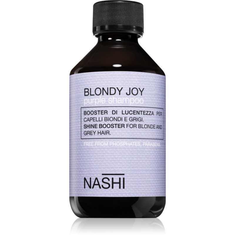

Nashi Blondy Joy шампунь з екстрактом фіалки для освітленого та сивого волосся