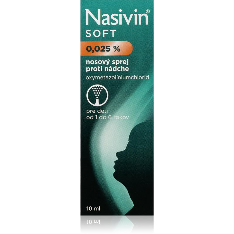 Nasivin Nasivin Soft 0,025% nosný sprej proti upchatému nosu a nádche 10 ml
