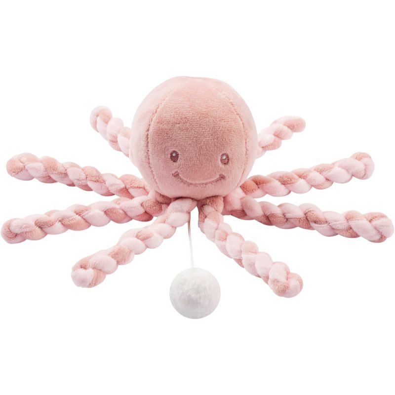 NATTOU Cuddly Octopus PIU PIU stuffed toy with melody Lapidou Old Pink / Light Pink 0 m+ 1 pc
