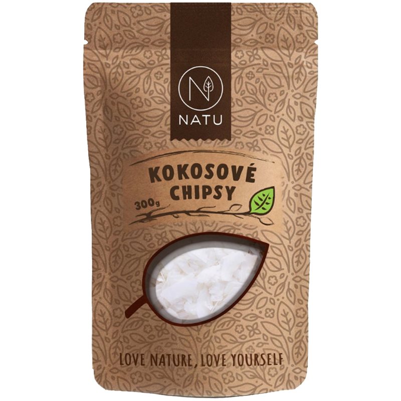 NATU Kokos chipsy kokosové plátky 300 g