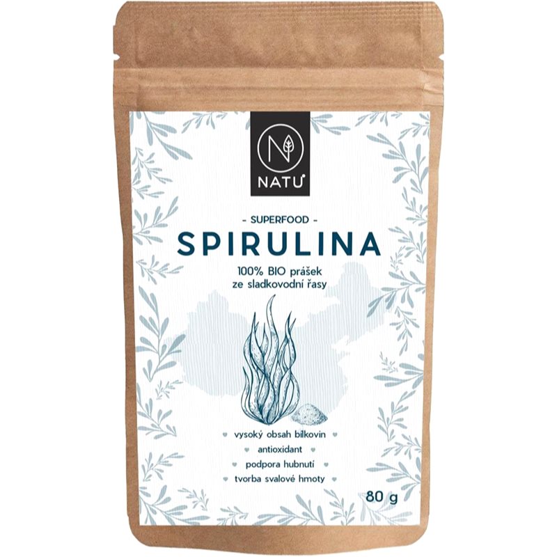 NATU Spirulina BIO prášok v BIO kvalite na maximálne posilnenie imunity 80 g
