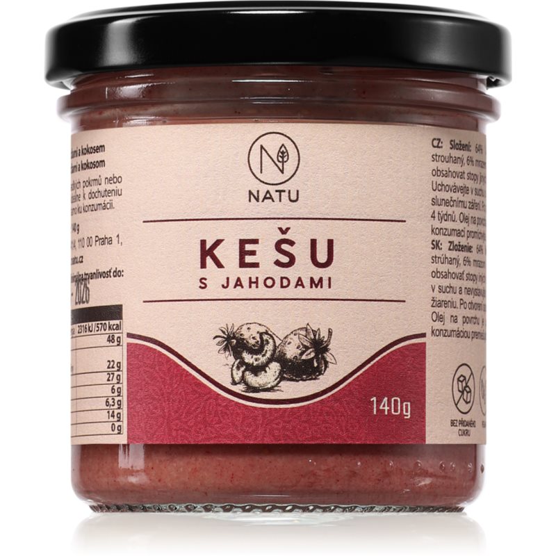 NATU Kešu krém s jahodami 140 g koupíte na Notino.cz