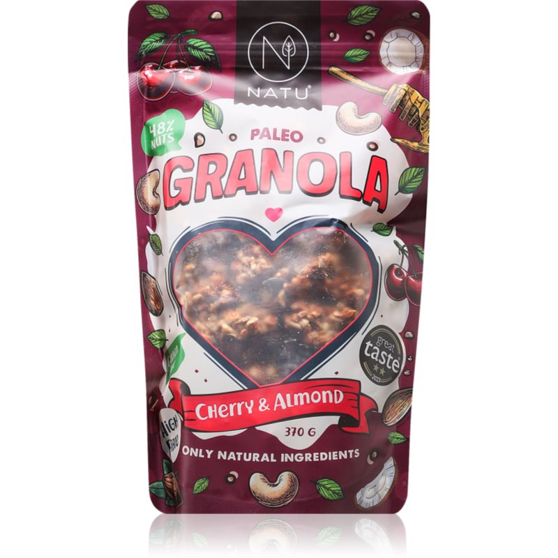 NATU Granola granola príchuť Cherry & Almond 370 g