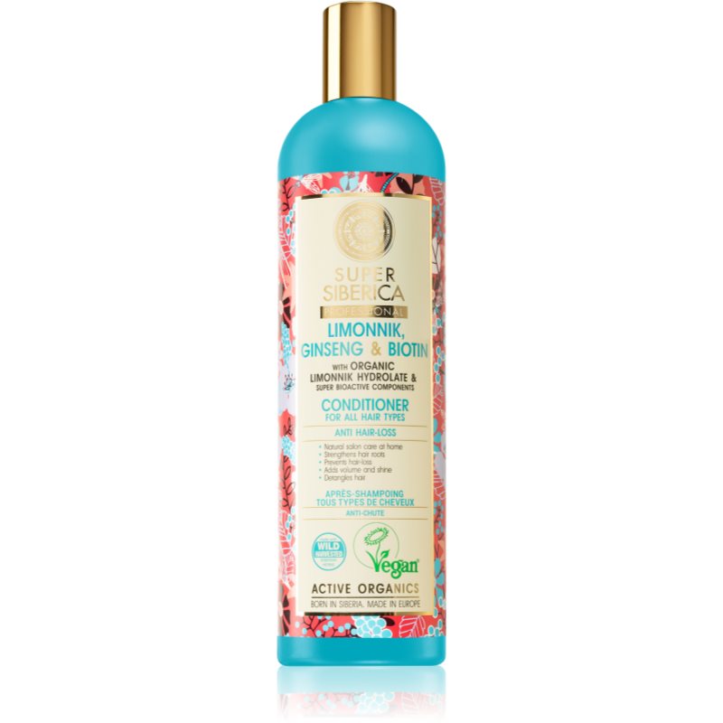 Natura Siberica Limonnik, Ginseng & Biotin krepilni balzam proti izpadanju las 400 ml