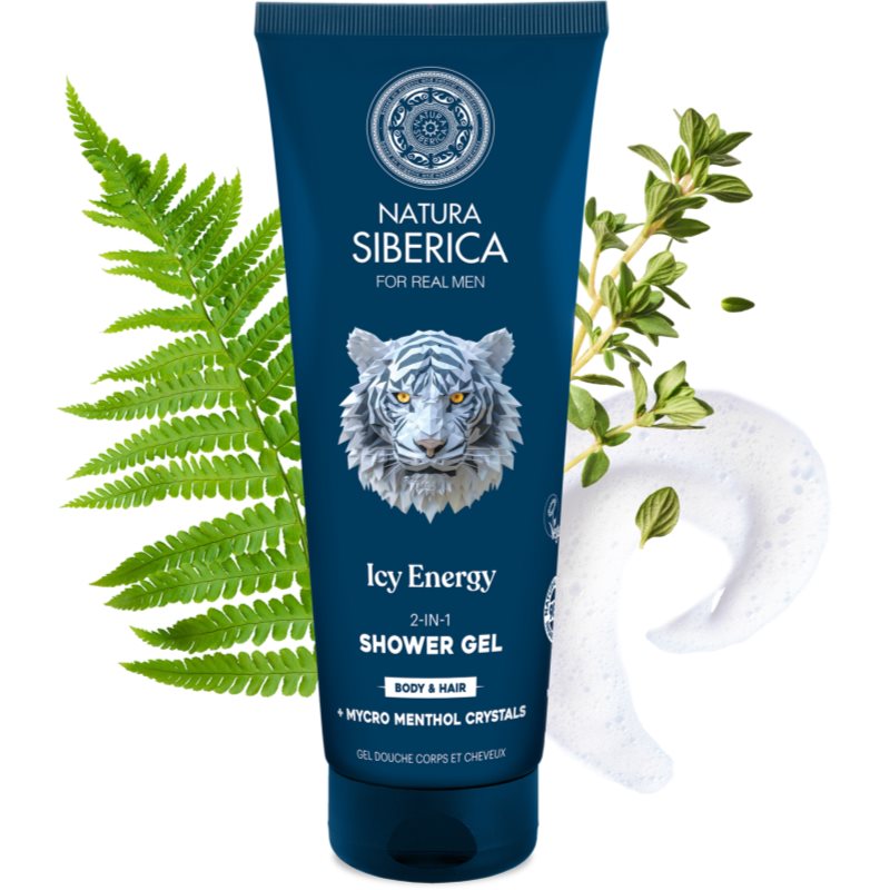 Natura Siberica Arctic Wild Icy Energy Duschgel & Shampoo 2 in 1 für Herren 200 ml