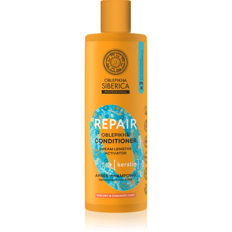 Natura Siberica Oblepikha Siberica regenerační kondicionér pro suché a poškozené vlasy 400 ml