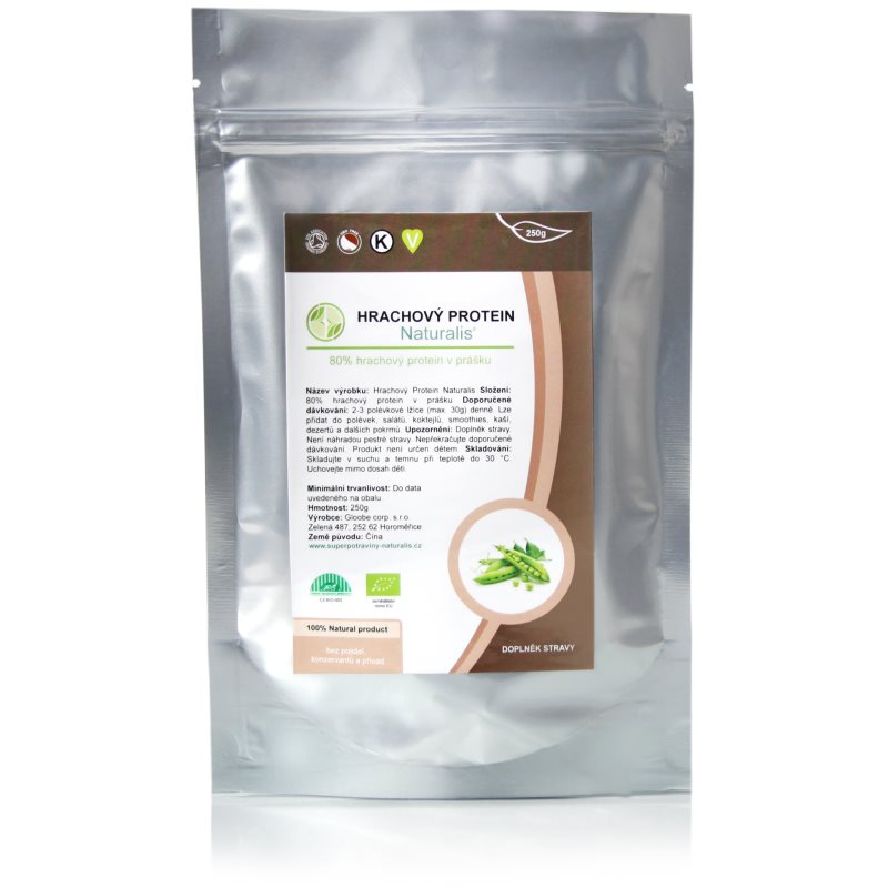 Naturalis Hrachový protein BIO rostlinný protein v BIO kvalitě 250 g