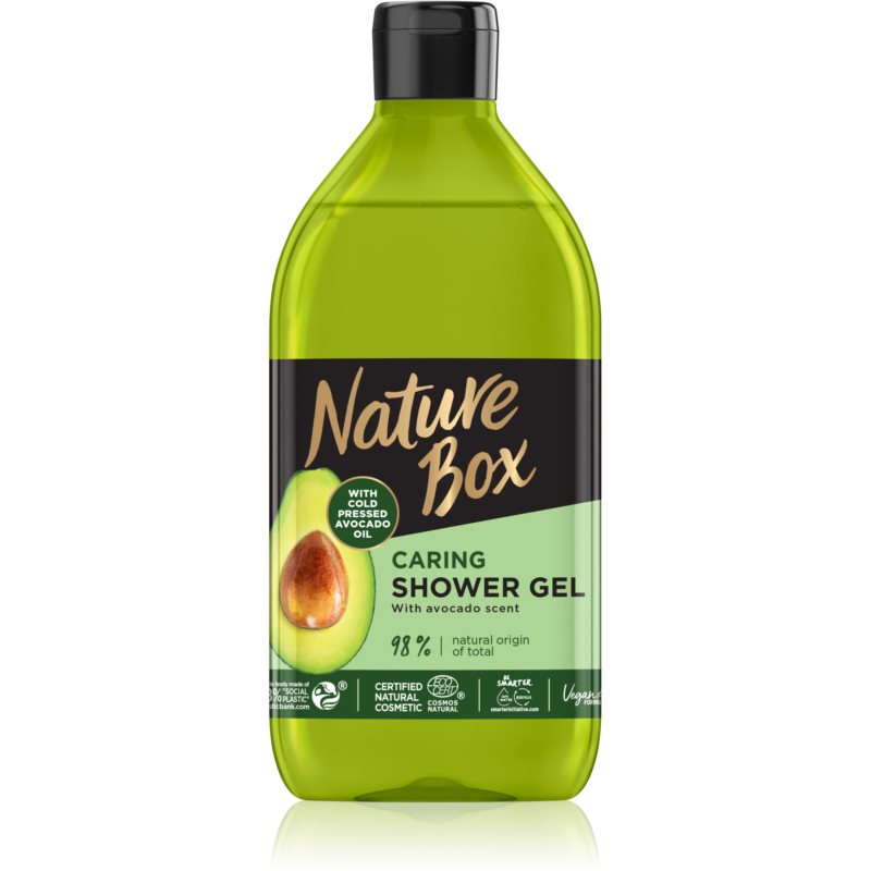 Nature Box Avocado odą tausojanti dušo želė su avokadais 385 ml