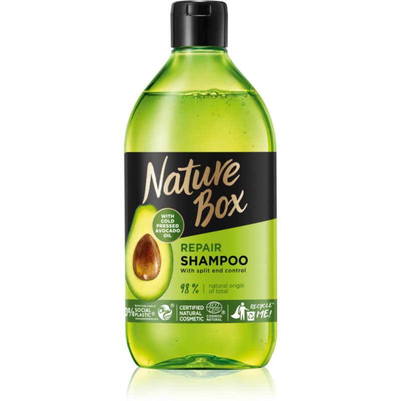 E-shop Nature Box Avocado hloubkově regenerační šampon na roztřepené konečky vlasů 385 ml