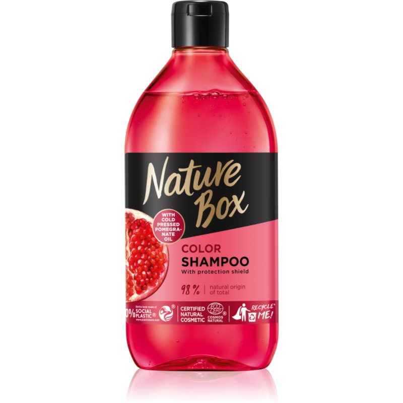 E-shop Nature Box Pomegranate hydratační a revitalizační šampon pro ochranu barvy 385 ml