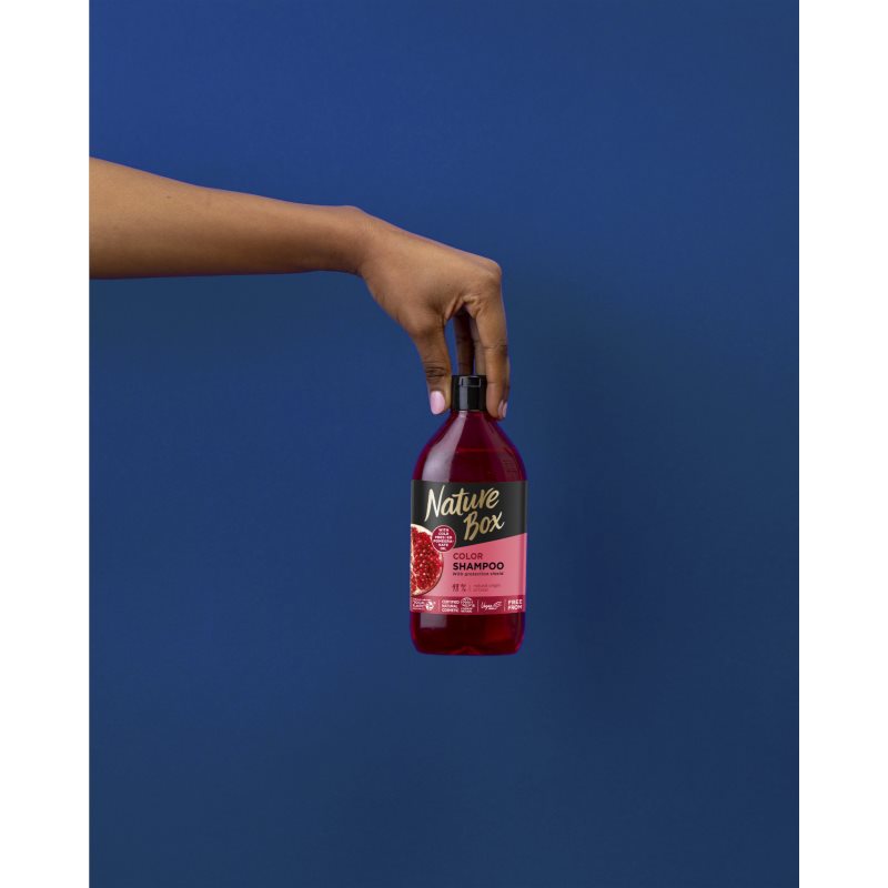Nature Box Pomegranate зволожуючий та відновлюючий шампунь для захисту кольору 385 мл
