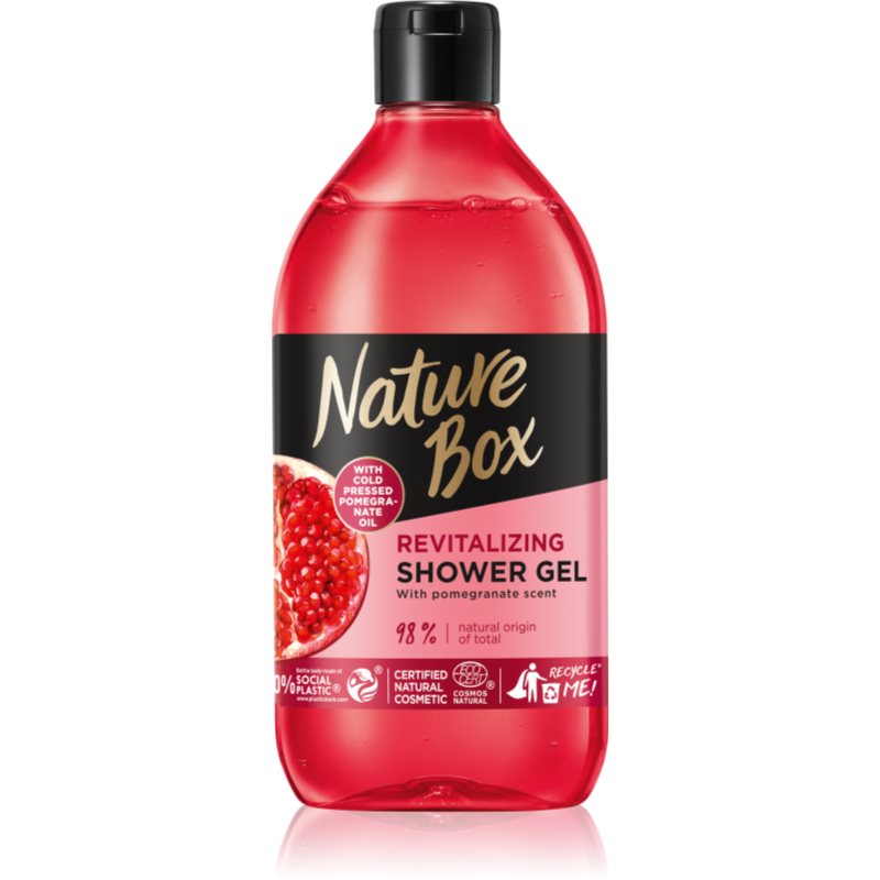 Nature Box Pomegranate energetizáló tusfürdő gél 385 ml