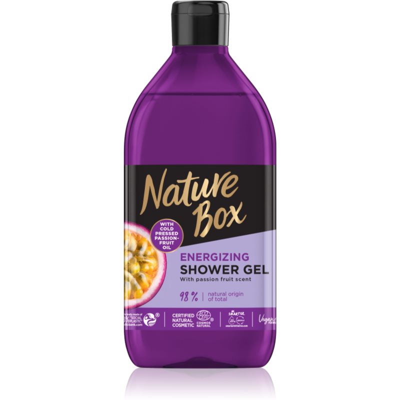 E-shop Nature Box Passion Fruit energizující sprchový gel 385 ml