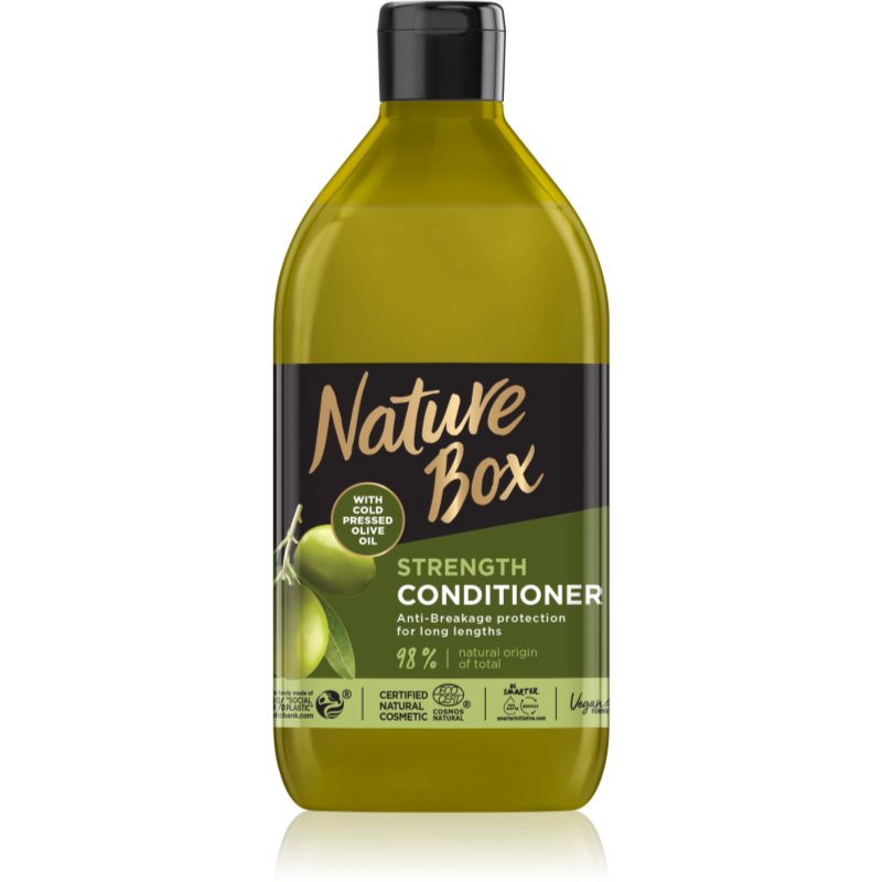 Nature Box Olive Oil apsauginis kondicionierius lūžinėjantiems plaukams stiprinti 385 ml