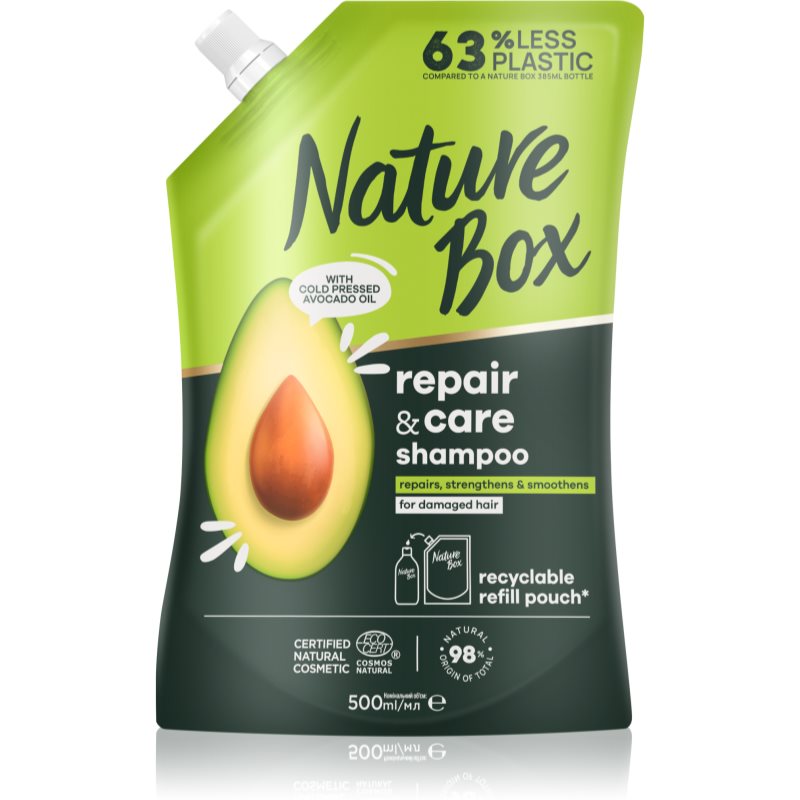 Nature Box Avocado Deeply Regenerating Shampoo For Split Hair Ends Refill 500 Ml