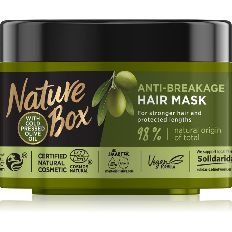 Nature Box Olive Oil kaukė lūžinėjantiems plaukams stiprinti 200 ml