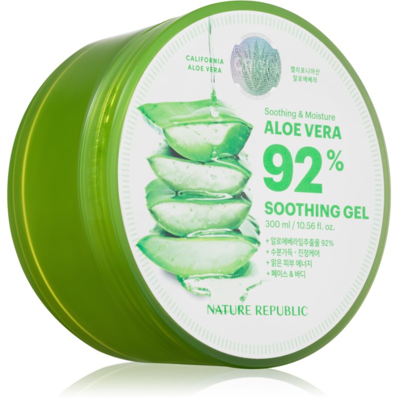 NATURE REPUBLIC Soothing & Moisture Aloe Vera 92% Soothing Gel зволожуючий заспокоюючий гель для чутливої шкіри 300 мл