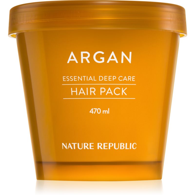 NATURE REPUBLIC Argan Essential Deep Care Hair Pack masque hydratant nourrissant pour cheveux abîmés 470 ml female