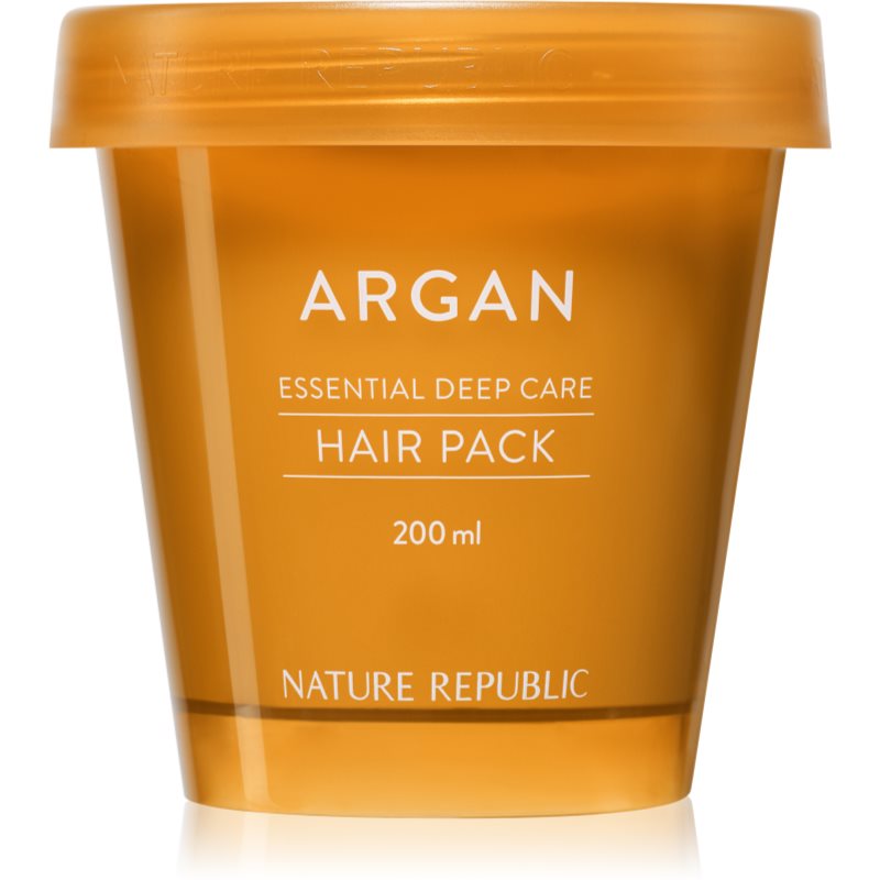 NATURE REPUBLIC Argan Essential Deep Care Hair Pack хидратираща и подхранваща маска за увредена коса 200 мл.