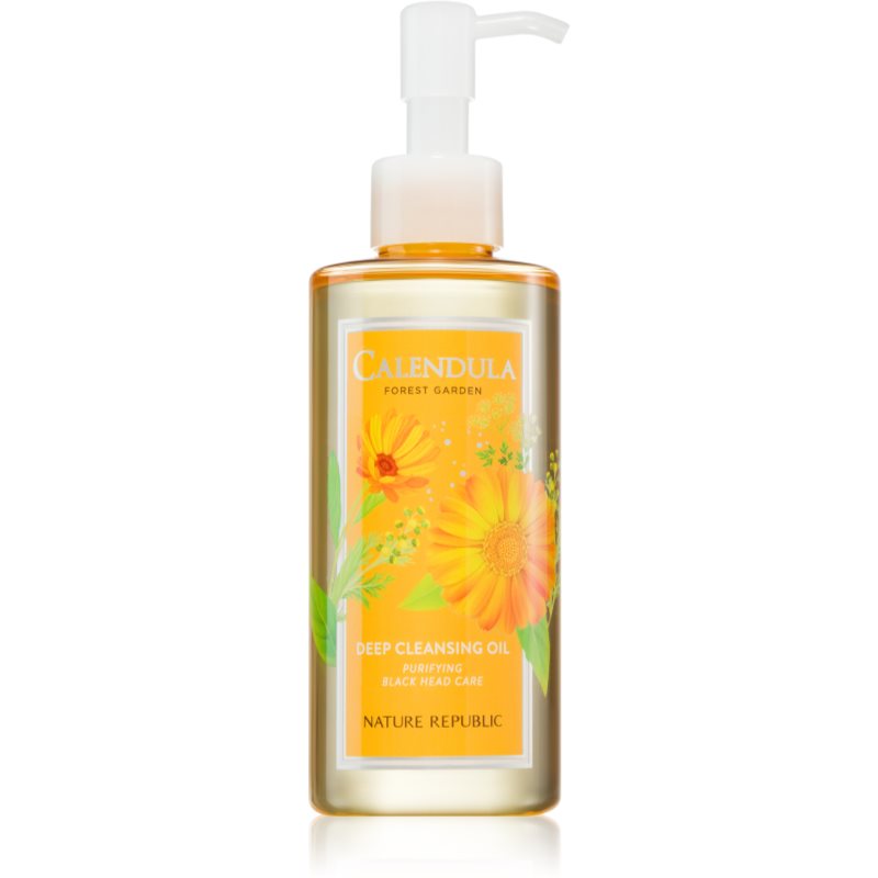 NATURE REPUBLIC Forest Garden Calendula Cleansing Oil делікатна очищуюча олійка для комбінованої та жирної шкіри 200 мл