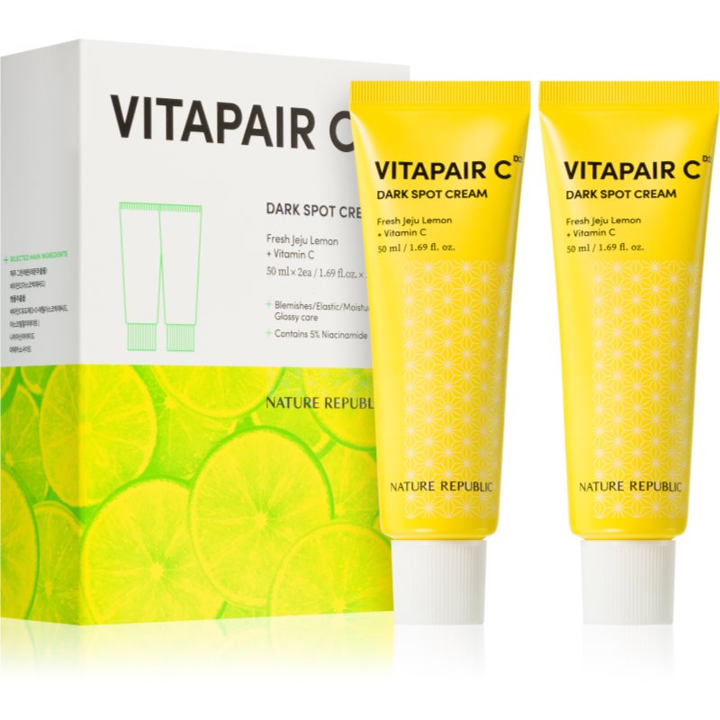 NATURE REPUBLIC Vitapair C Dark Spot Cream posvetlitveni gel krema za kožo s hiperpigmentacijo 2x50 ml