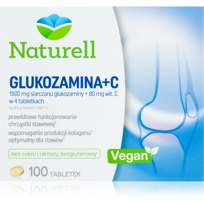 Naturell Glukozamina + C tabletki do odżywienia stawów i chrząstek 100 tabletek