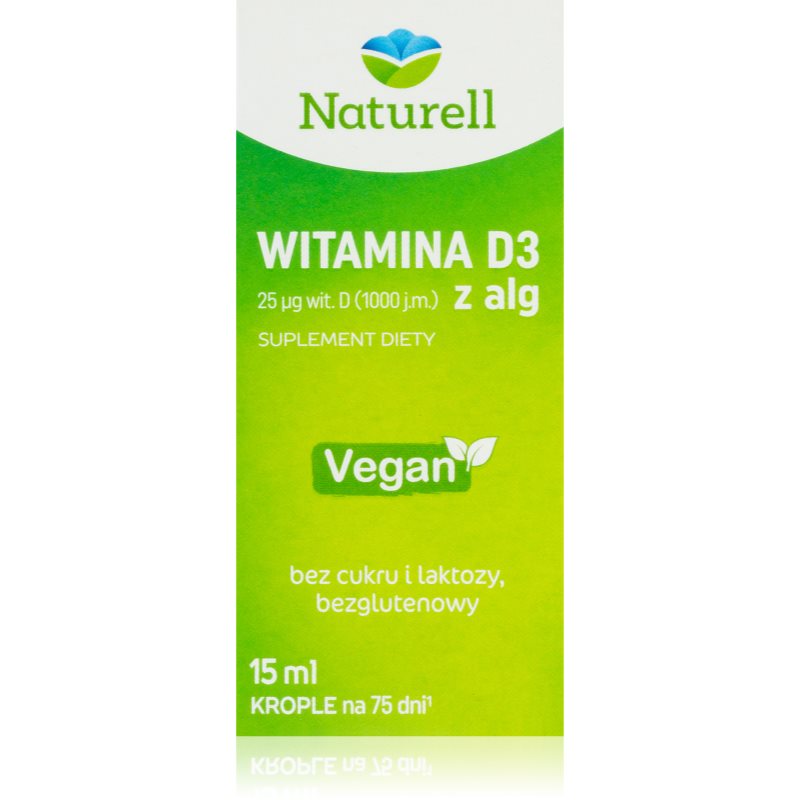Naturell Witamina D3 z alg krople na wzmocnienie odporności 15 ml